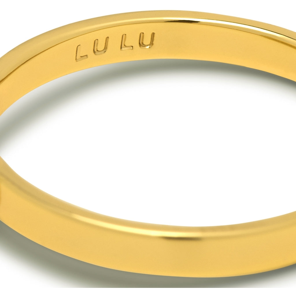 LULU Copenhagen Diamond Ring Large forgyldt Rings Buttercream