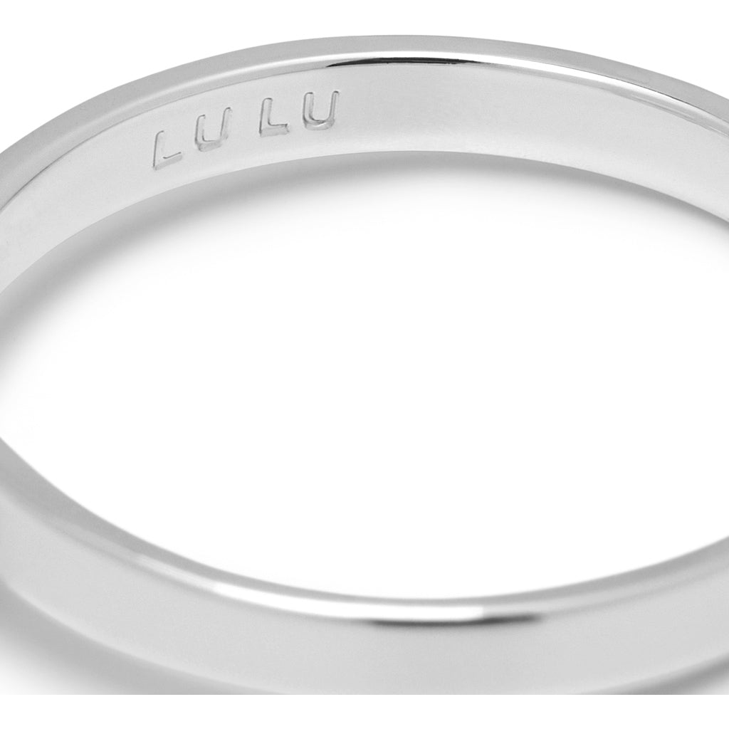 LULU Copenhagen Diamond Ring Large sølv Rings Lysegrøn