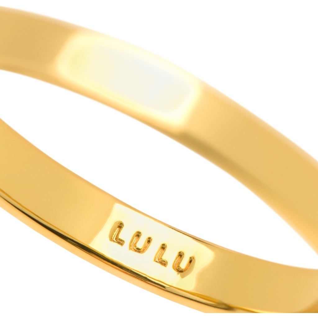 LULU Copenhagen Diamond Ring Small forgyldt Rings Lysegrøn