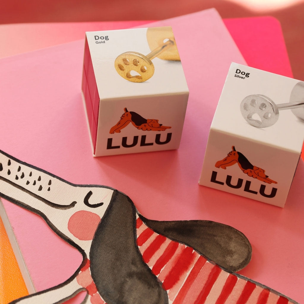 LULU Copenhagen Dog ørering 1 stk Ear stud, 1 pcs Silver Plated