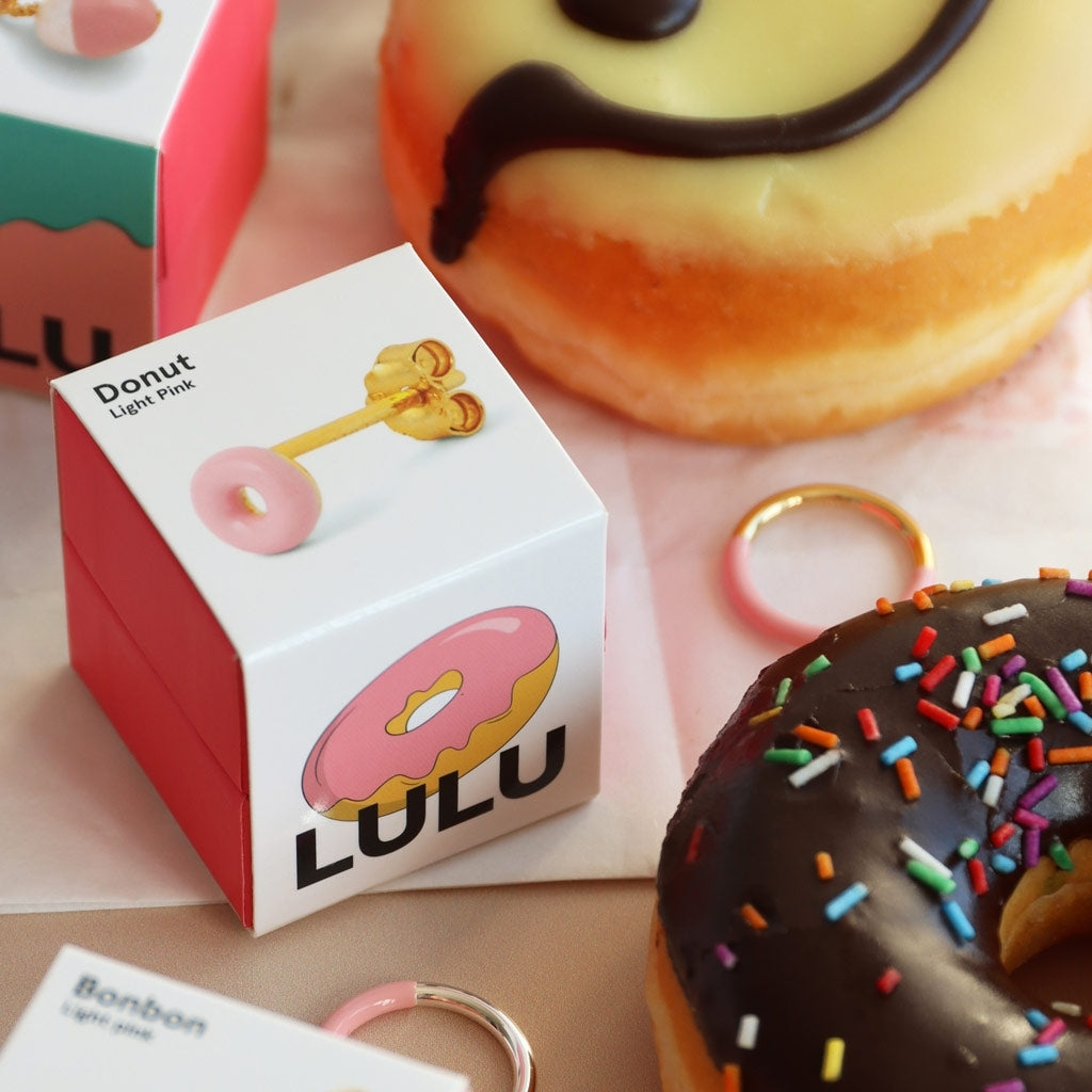 LULU Copenhagen Donut ørering 1 stk Ear stud, 1 pcs Lyserød