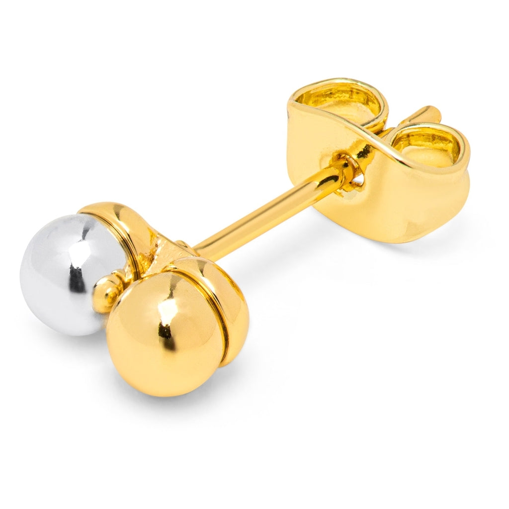 LULU Copenhagen Double Color Ball ørering 1 stk Ear stud, 1 pcs Gold-Silver