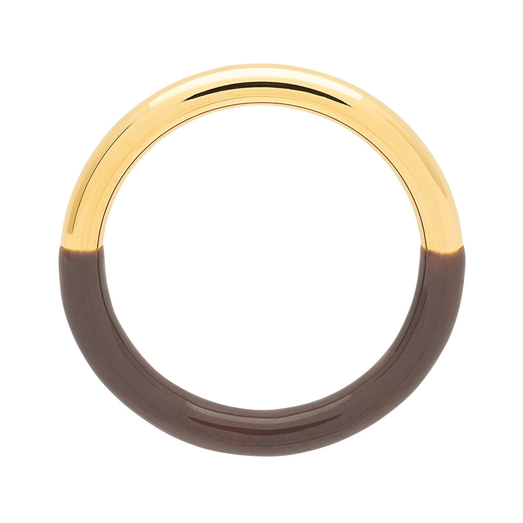 LULU Copenhagen Double Color Ring forgyldt Rings Cocoa Powder