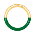 Double Color Ring forgyldt - Gold/Green