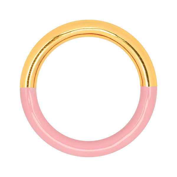 LULU Copenhagen Double Color Ring forgyldt Rings Gold/Light Pink