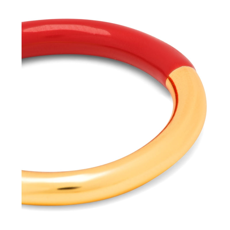 LULU Copenhagen Double Color Ring forgyldt Rings Gold/Passion Red