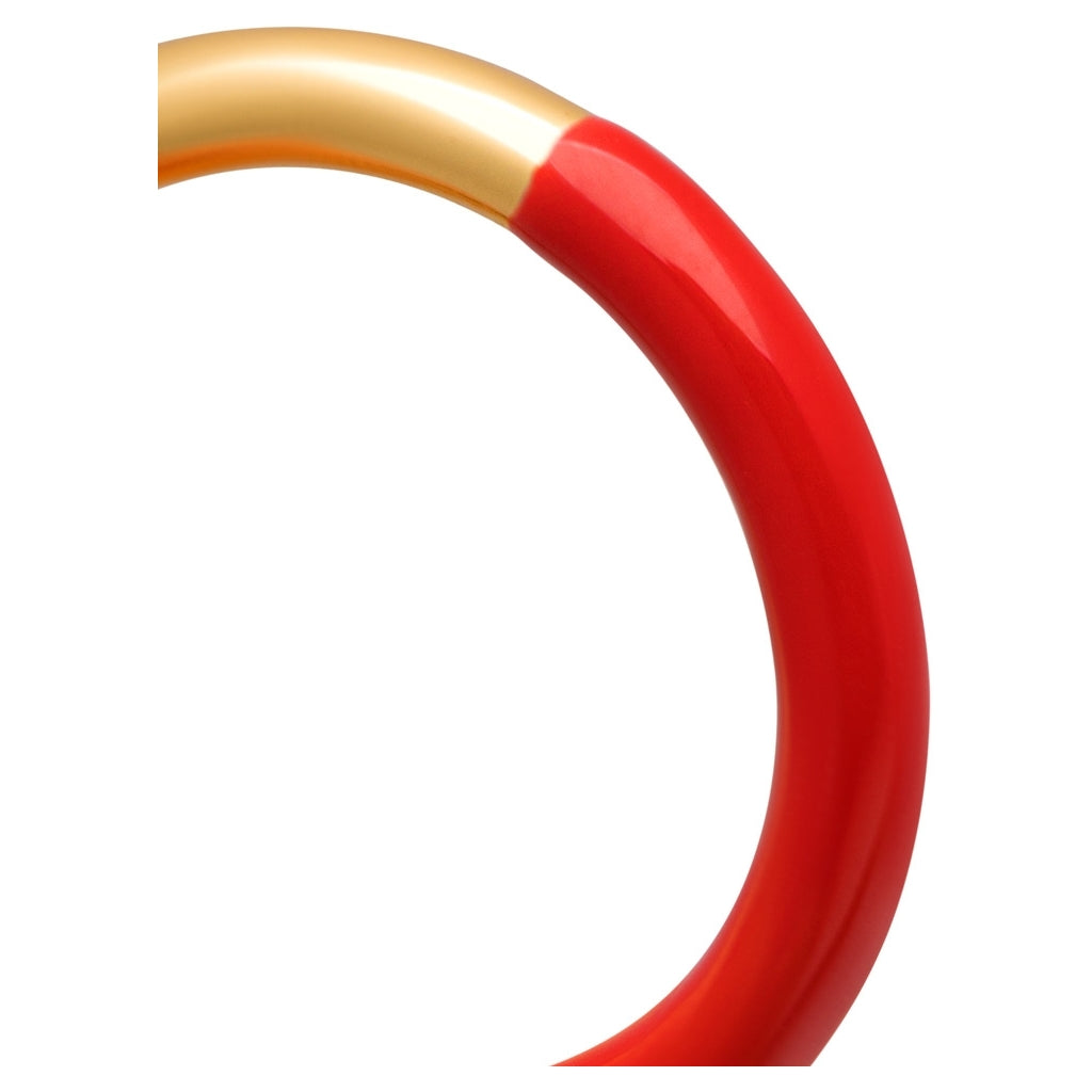 LULU Copenhagen Double Color Ring forgyldt Rings Gold/Passion Red