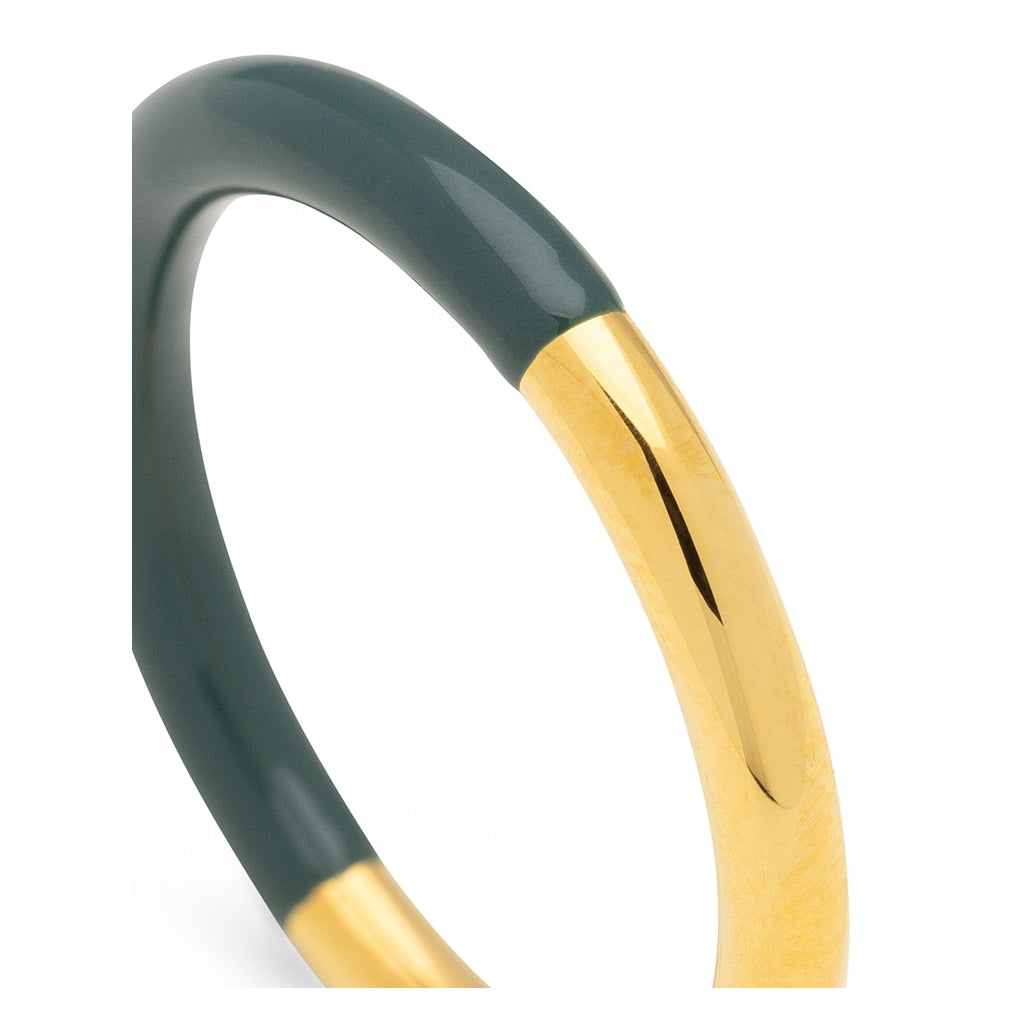 LULU Copenhagen Double Color Ring forgyldt Rings North Sea Green