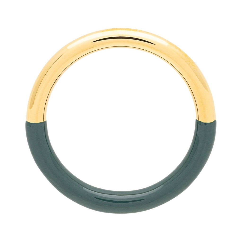 LULU Copenhagen Double Color Ring forgyldt Rings North Sea Green