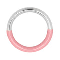 Double Color Ring sølv - Silver/Light Pink