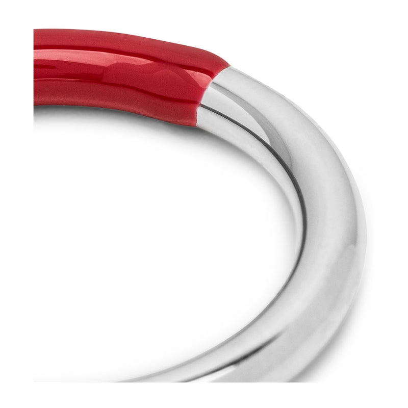 LULU Copenhagen Double Color Ring sølv Rings Silver/Passion Red
