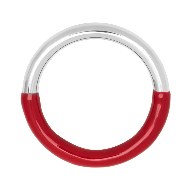 LULU Copenhagen Double Color Ring sølv Rings Silver/Passion Red