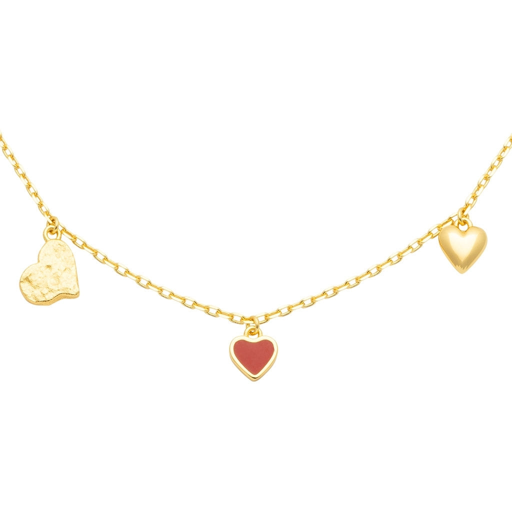 LULU Copenhagen Endless Love Armbånd - Forgyldt Bracelets Passion Red