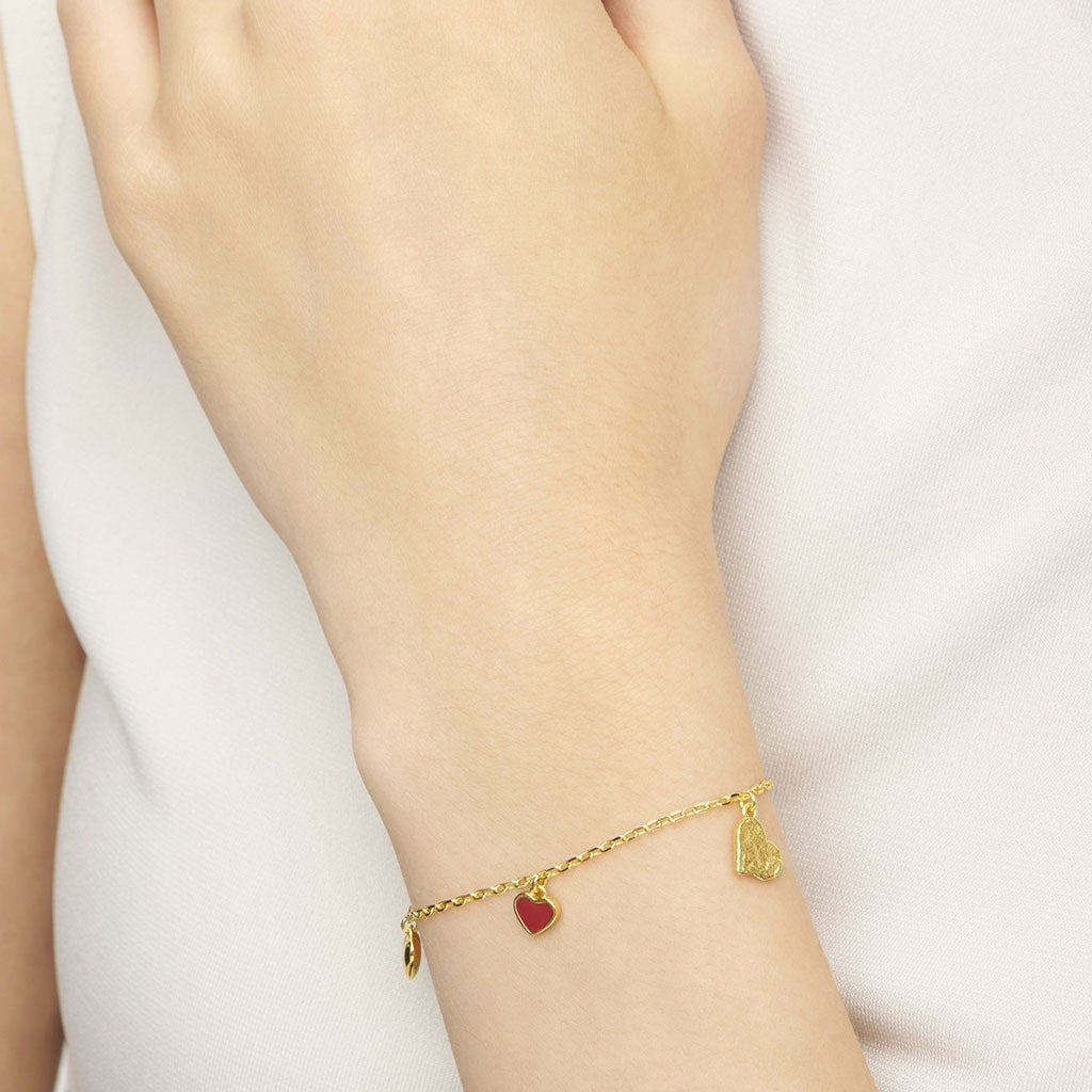 LULU Copenhagen Endless Love Armbånd - Forsølvet Bracelets Passion Red