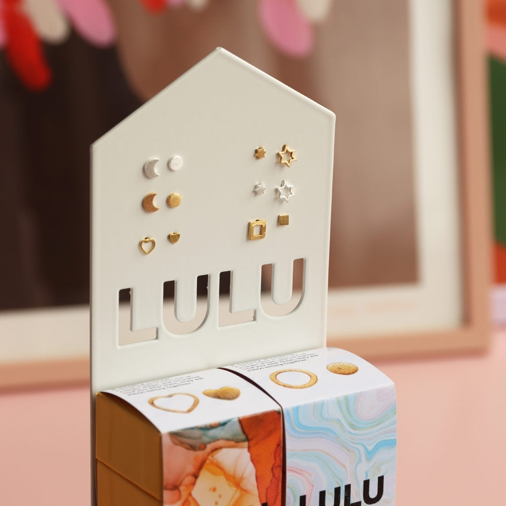 LULU Copenhagen Family Love Øreringe par børstet Earrings, pairs Forgyldt