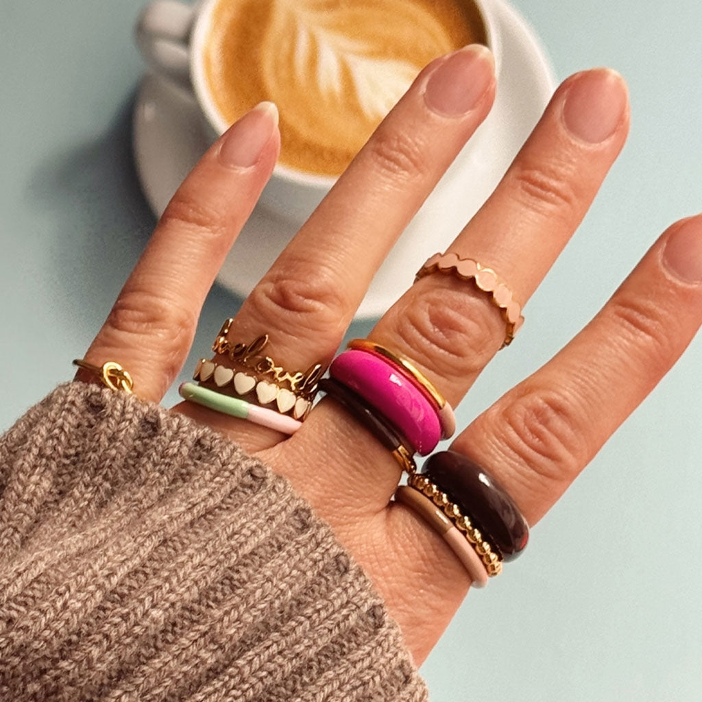 LULU Copenhagen For My Love Ring Rings Forgyldt