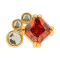 Gala Red Bling Left forgyldt ørering 1 stk