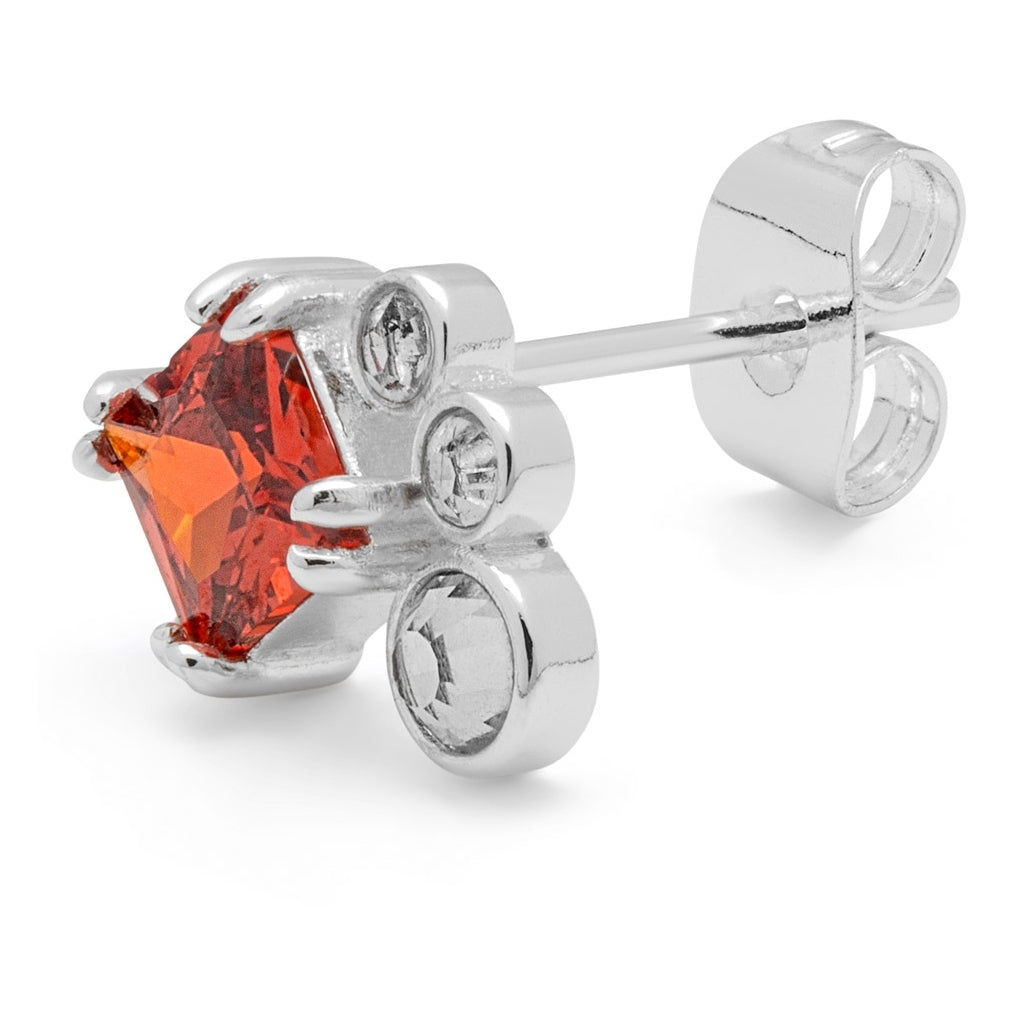LULU Copenhagen Gala Red Bling Right ørering 1 stk Ear stud, 1 pcs Silver Plated