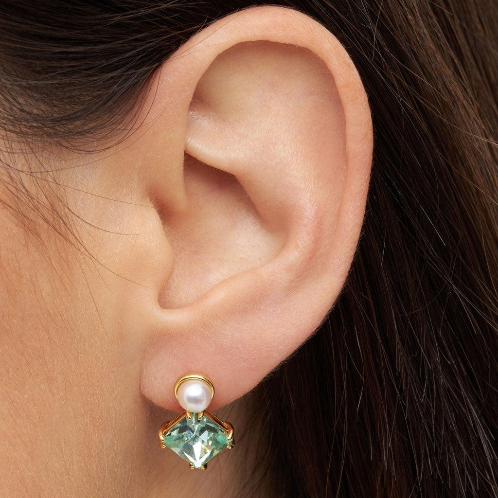 LULU Copenhagen Gala The Square ørering 1 stk Ear stud, 1 pcs Forgyldt
