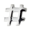 Hashtag 1 stk - Sølv