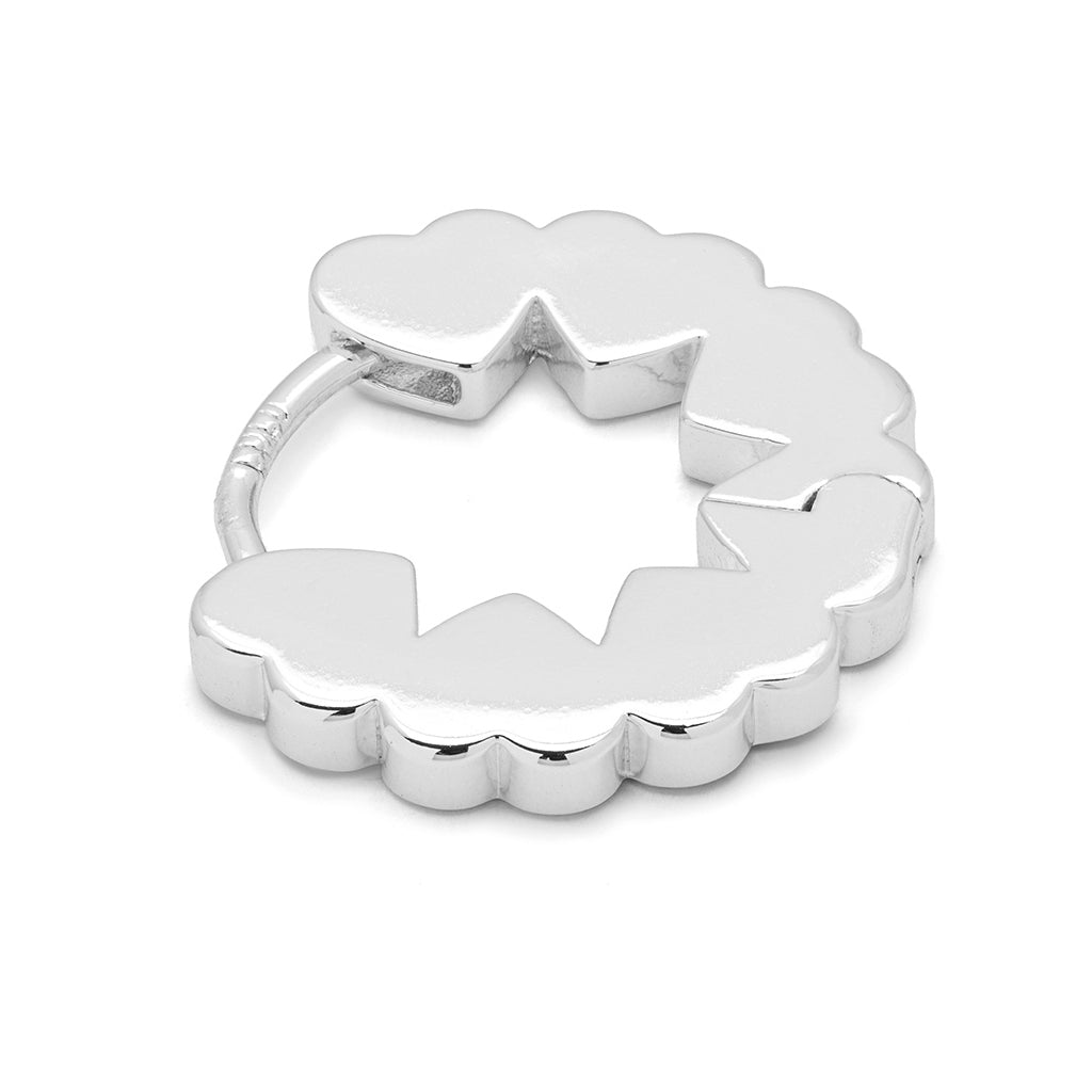 LULU Copenhagen Heart Hoops Sæt Hoops Silver Plated