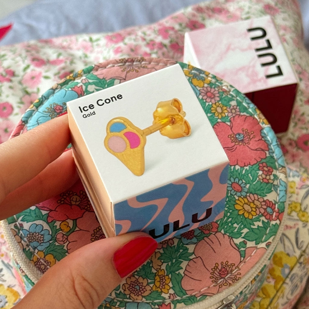 LULU Copenhagen Ice cone ørering 1 stk Ear stud, 1 pcs Forgyldt