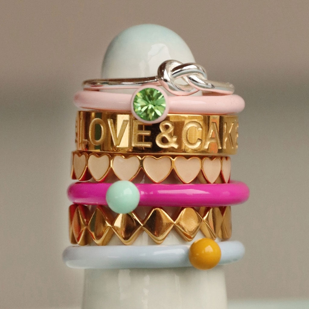 LULU Copenhagen Love & Cake Ring Rings Forgyldt