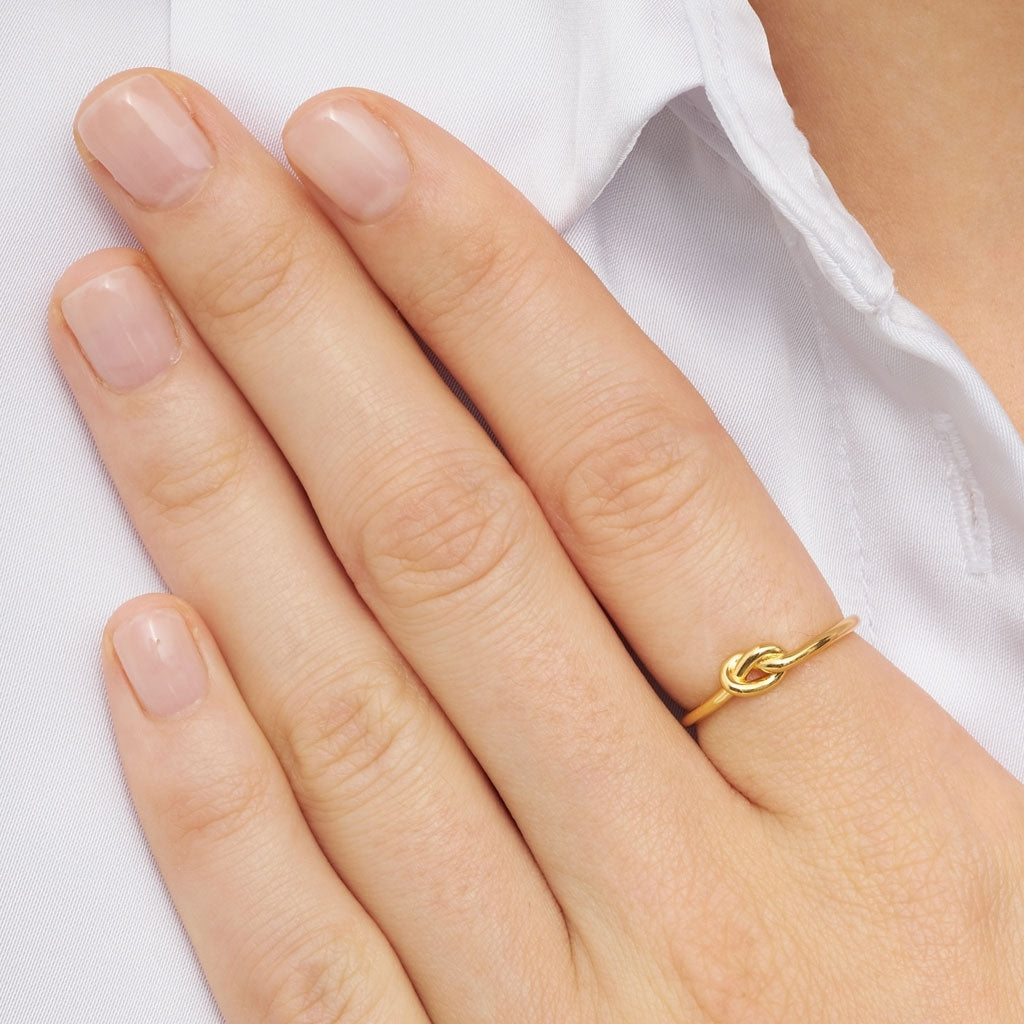 LULU Copenhagen Love Knot Ring forgyldt Rings Forgyldt