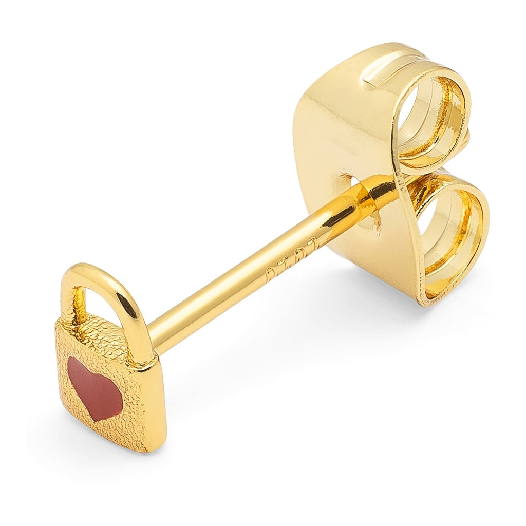 LULU Copenhagen Love Lock 1 stk Ear stud, 1 pcs Forgyldt