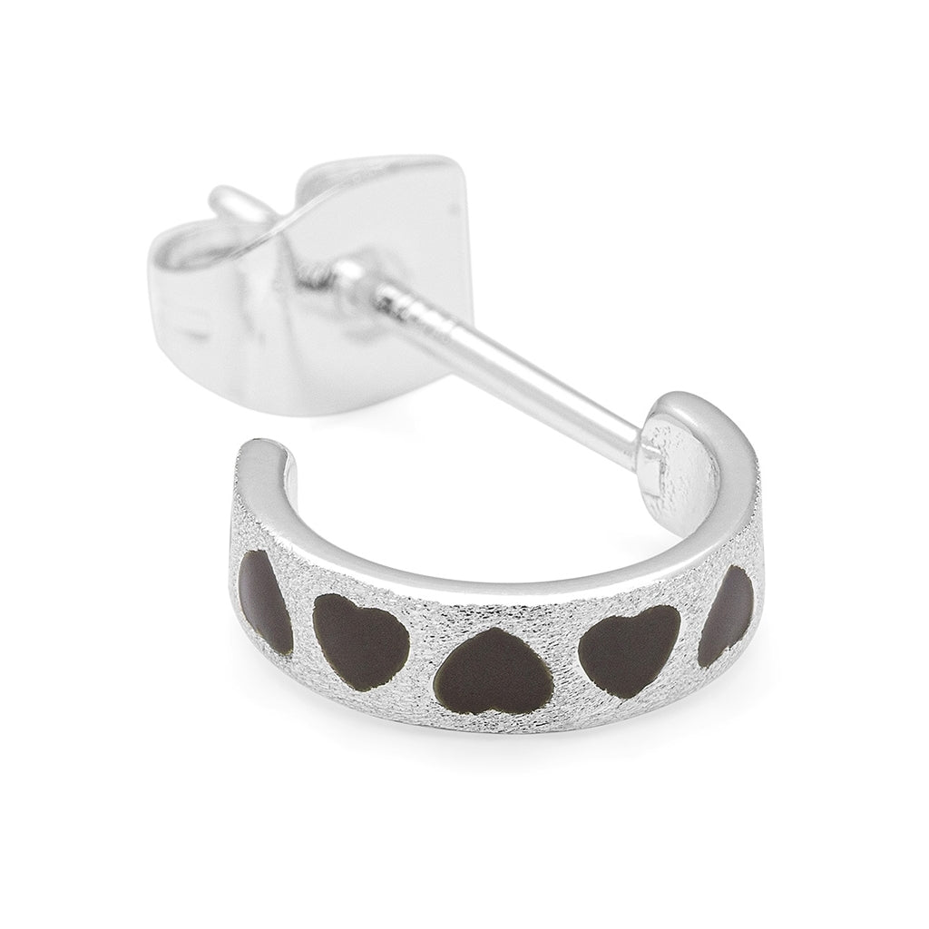 LULU Copenhagen Love Repeat hoops par - Forsølvet Hoops Cocoa Powder