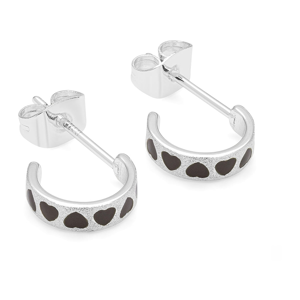 LULU Copenhagen Love Repeat hoops par - Forsølvet Hoops Cocoa Powder