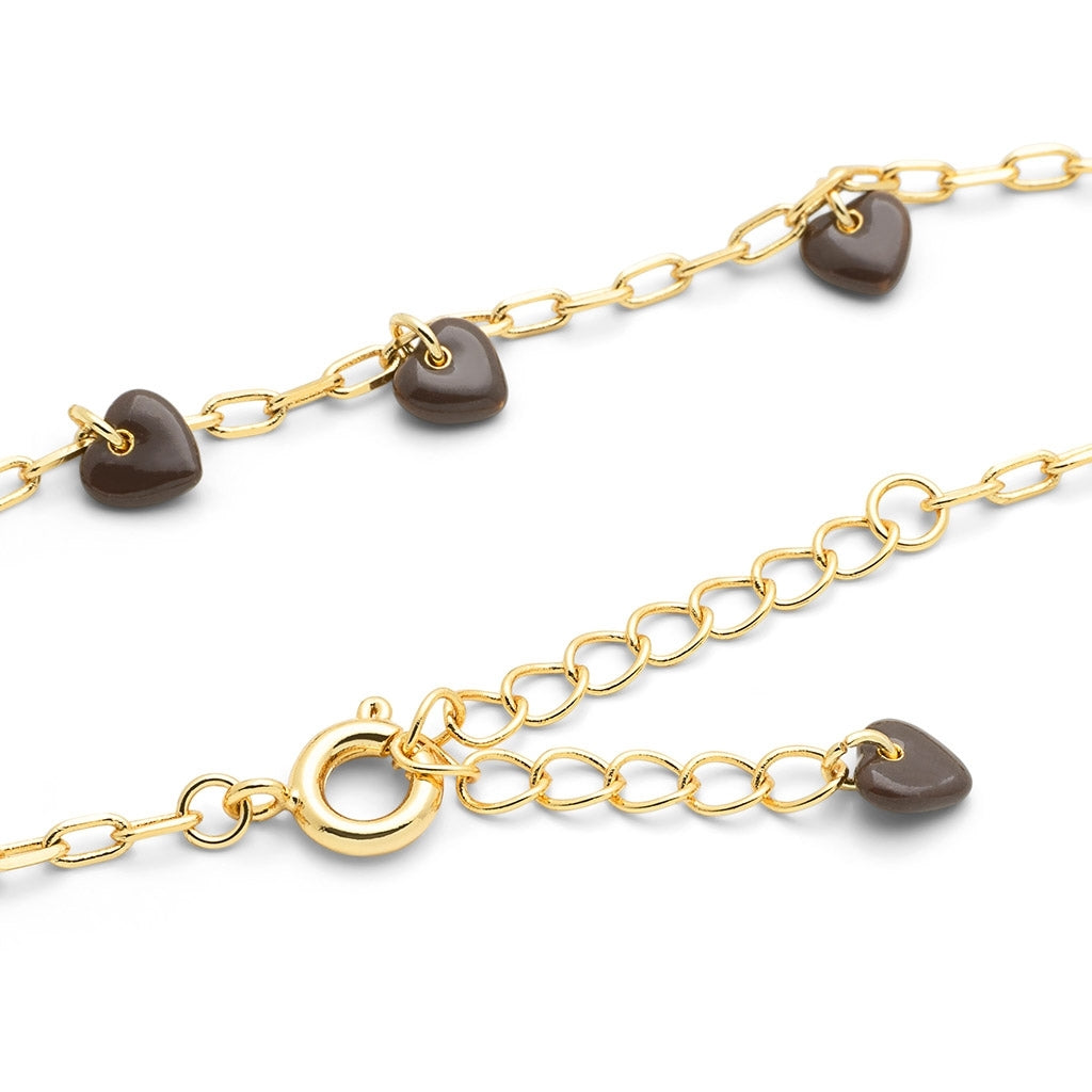 LULU Copenhagen Love U Armbånd forgyldt Bracelets Cocoa Powder