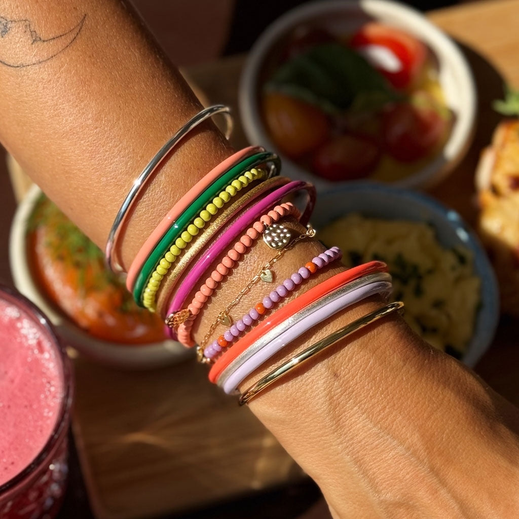 LULU Copenhagen Love U Armbånd forgyldt Bracelets Cocoa Powder