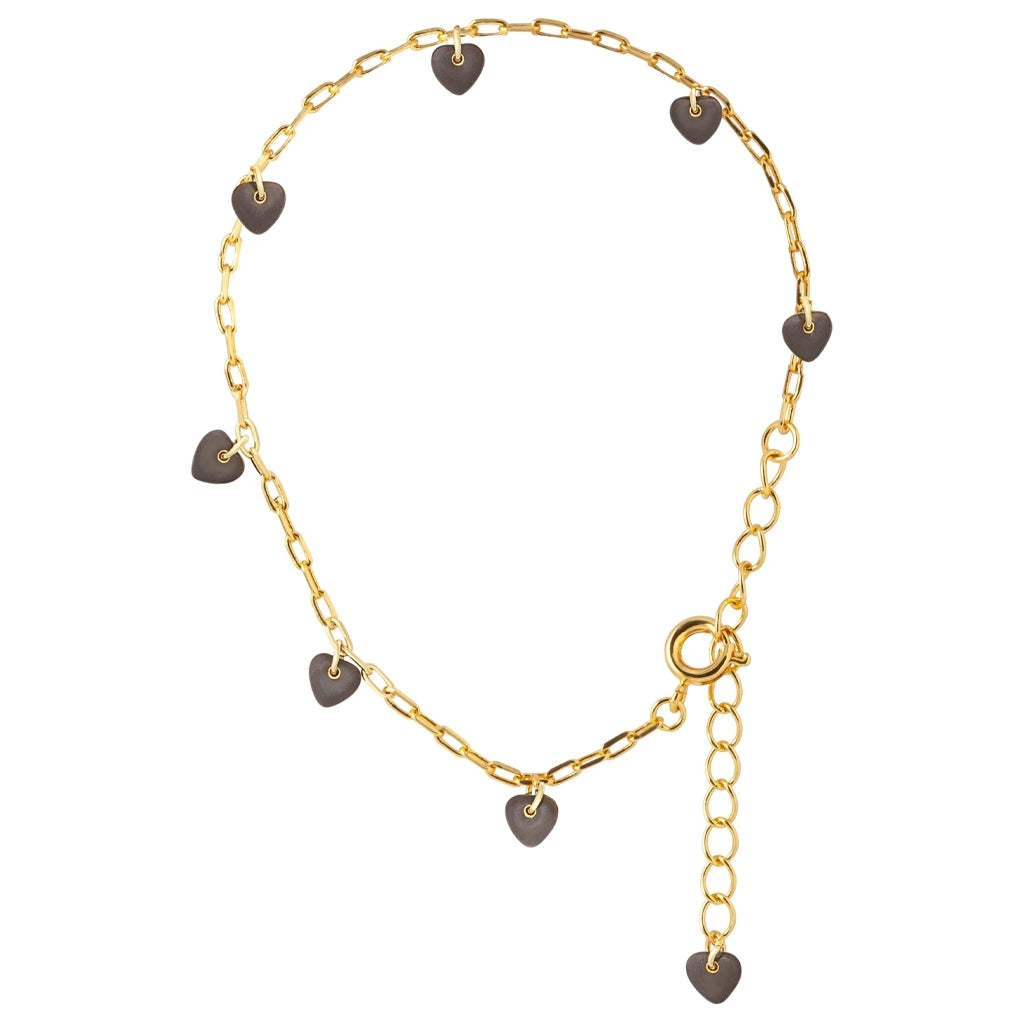 LULU Copenhagen Love U Armbånd forgyldt Bracelets Cocoa Powder