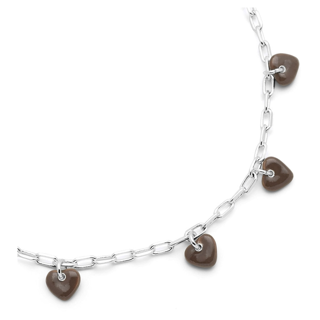 LULU Copenhagen Love U Armbånd forsølvet Bracelets Cocoa Powder