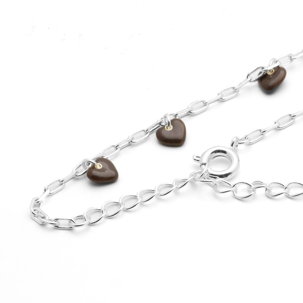 LULU Copenhagen Love U Armbånd forsølvet Bracelets Cocoa Powder