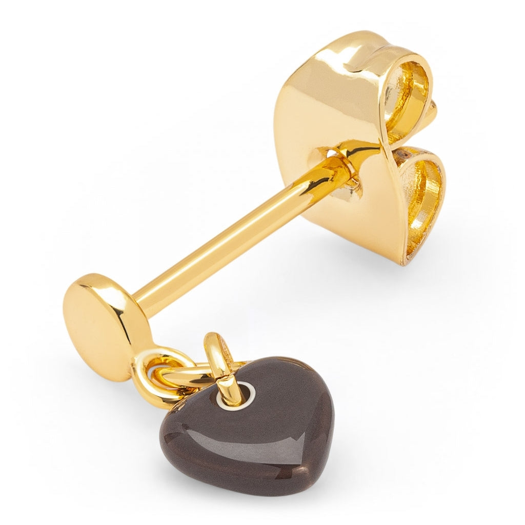 LULU Copenhagen Love U Dangling ørering 1 pcs Ear stud, 1 pcs Cocoa Powder