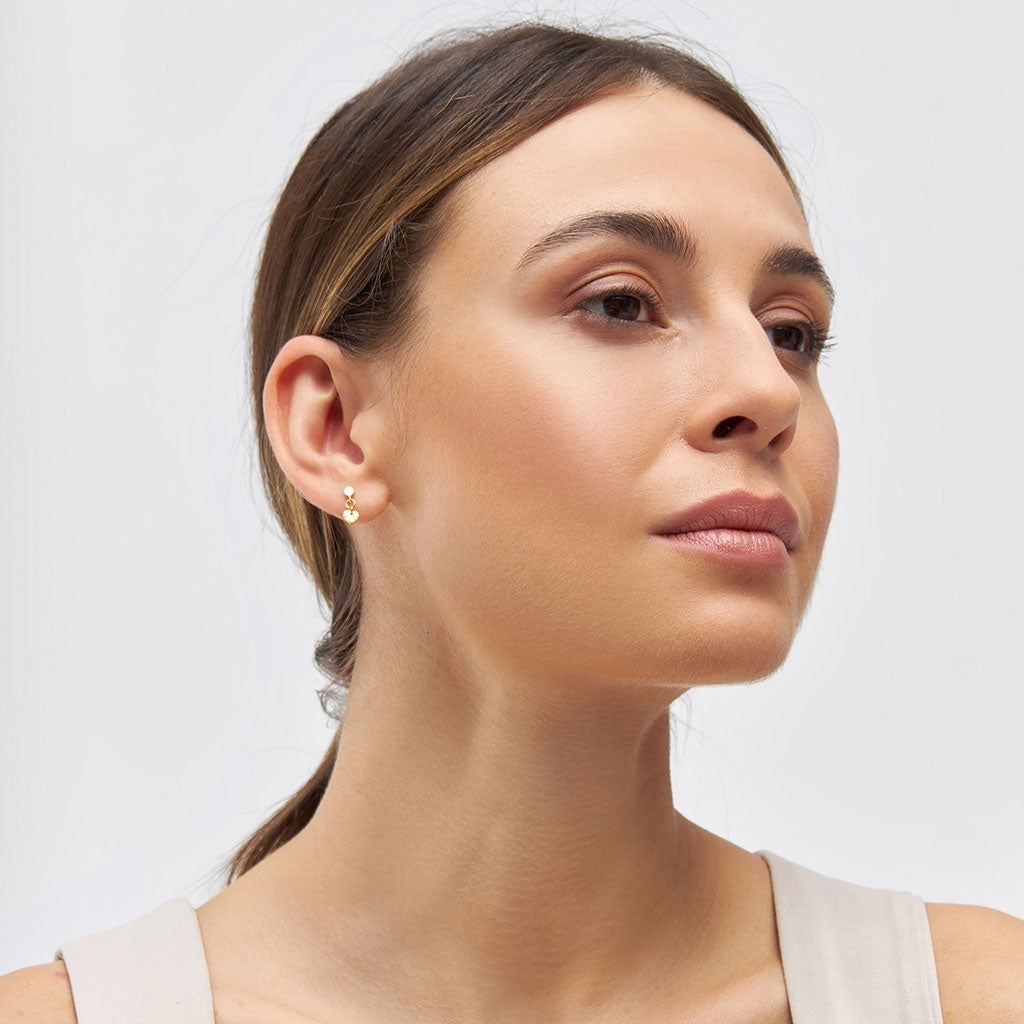 LULU Copenhagen Love U Dangling ørering 1 pcs Ear stud, 1 pcs Forgyldt