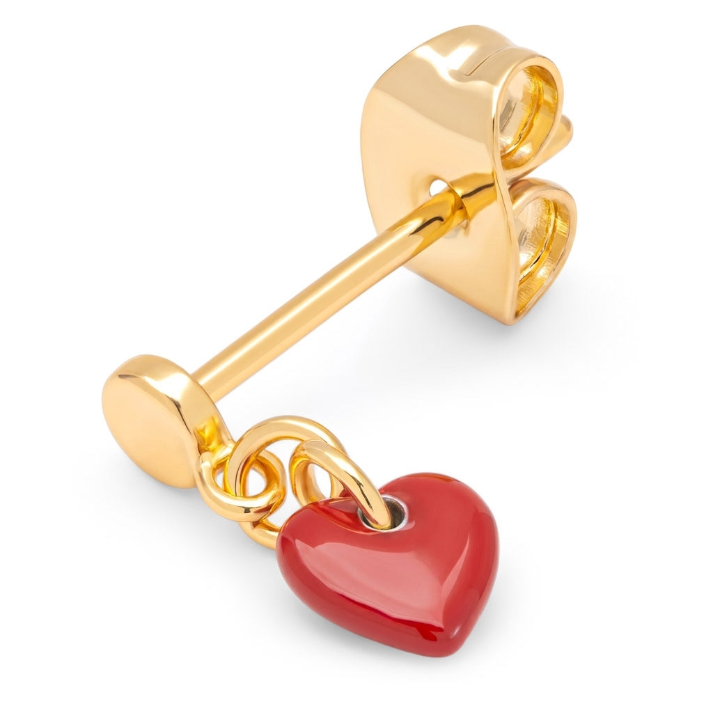 LULU Copenhagen Love U Dangling ørering 1 pcs Ear stud, 1 pcs Passion Red