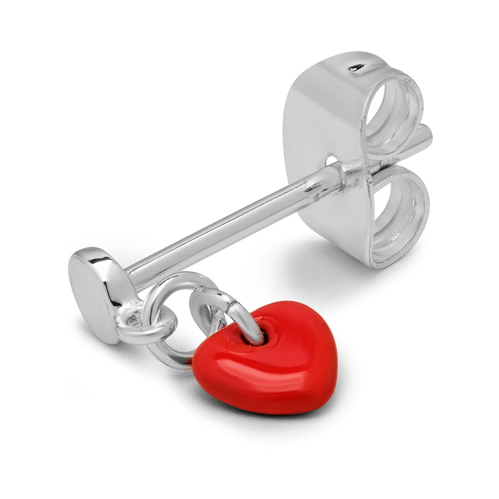 LULU Copenhagen Love U Dangling ørering 1 stk Ear stud, 1 pcs Rød