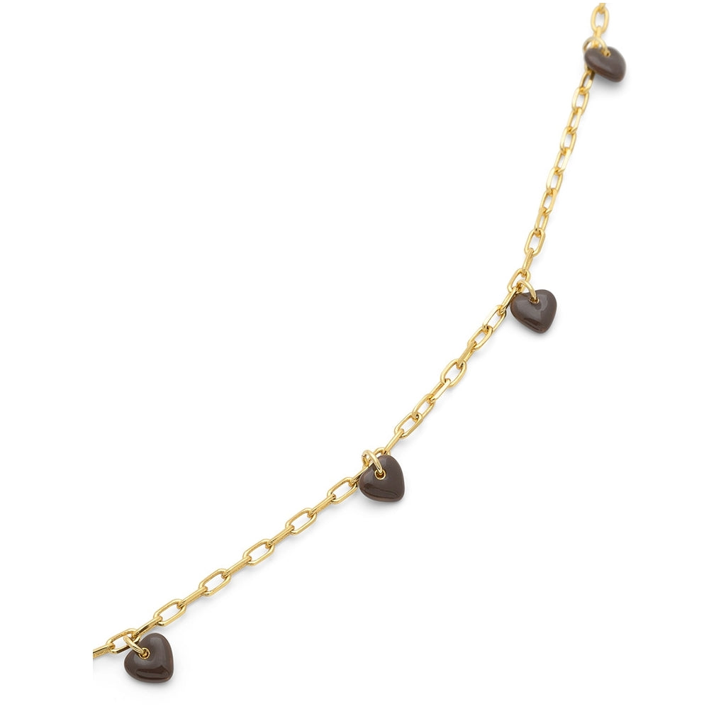 LULU Copenhagen Love U Halskæde forgyldt Necklaces Cocoa Powder