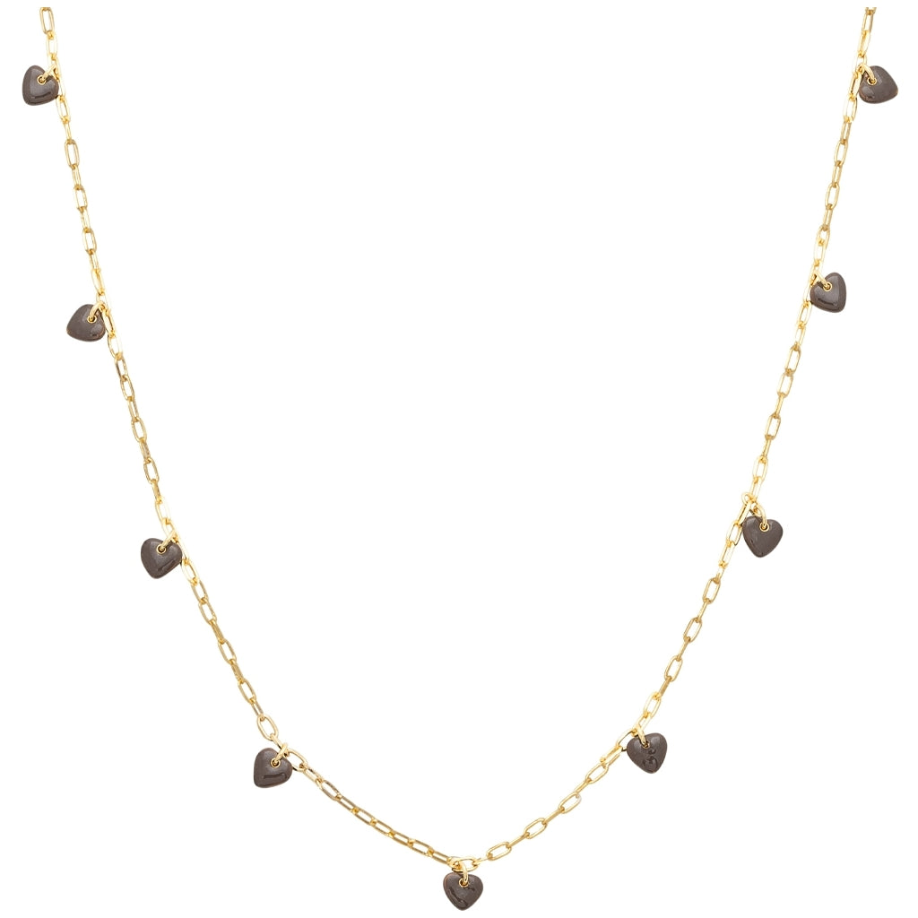LULU Copenhagen Love U Halskæde forgyldt Necklaces Cocoa Powder