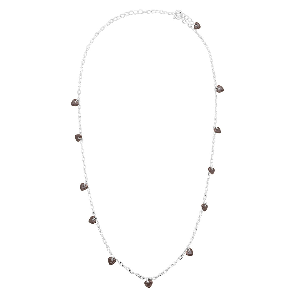 LULU Copenhagen Love U Halskæde forsølvet Necklaces Cocoa Powder