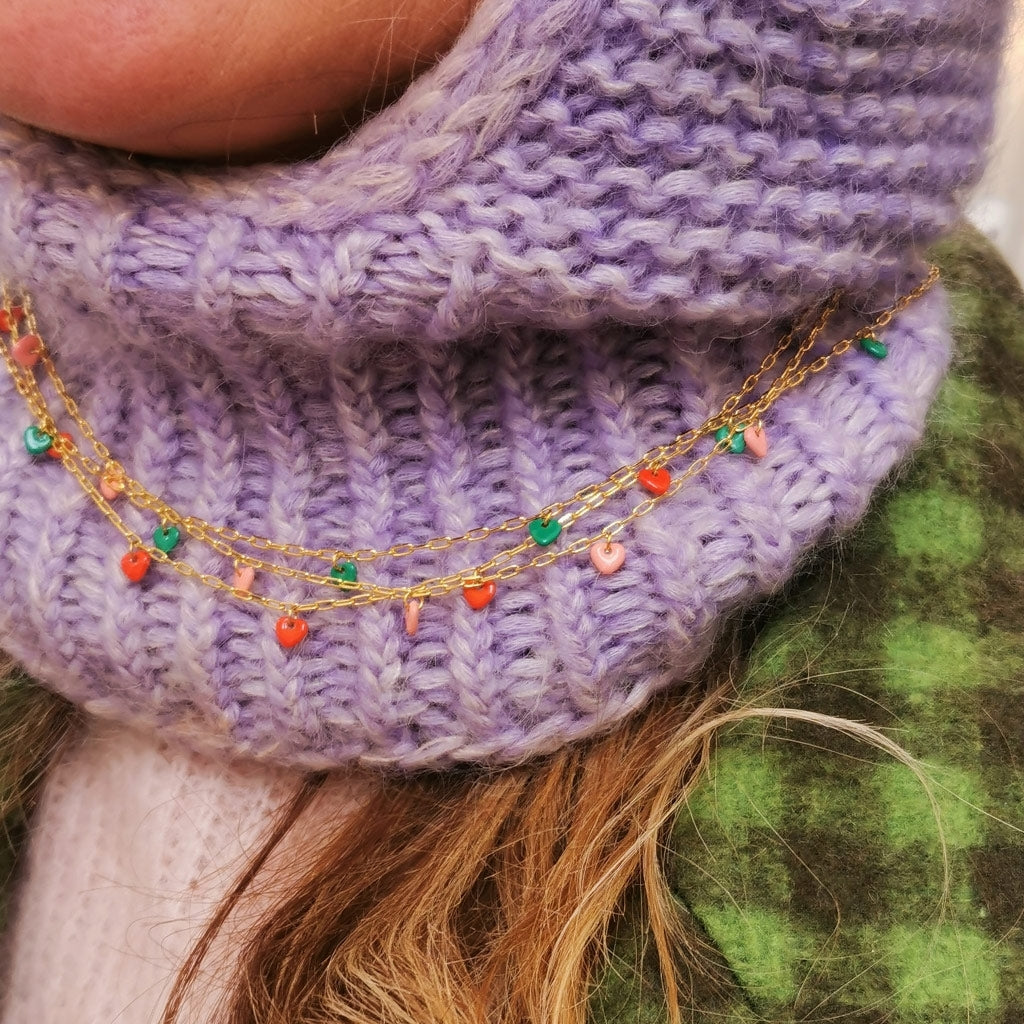 LULU Copenhagen Love U Halskæde forsølvet Necklaces Cocoa Powder