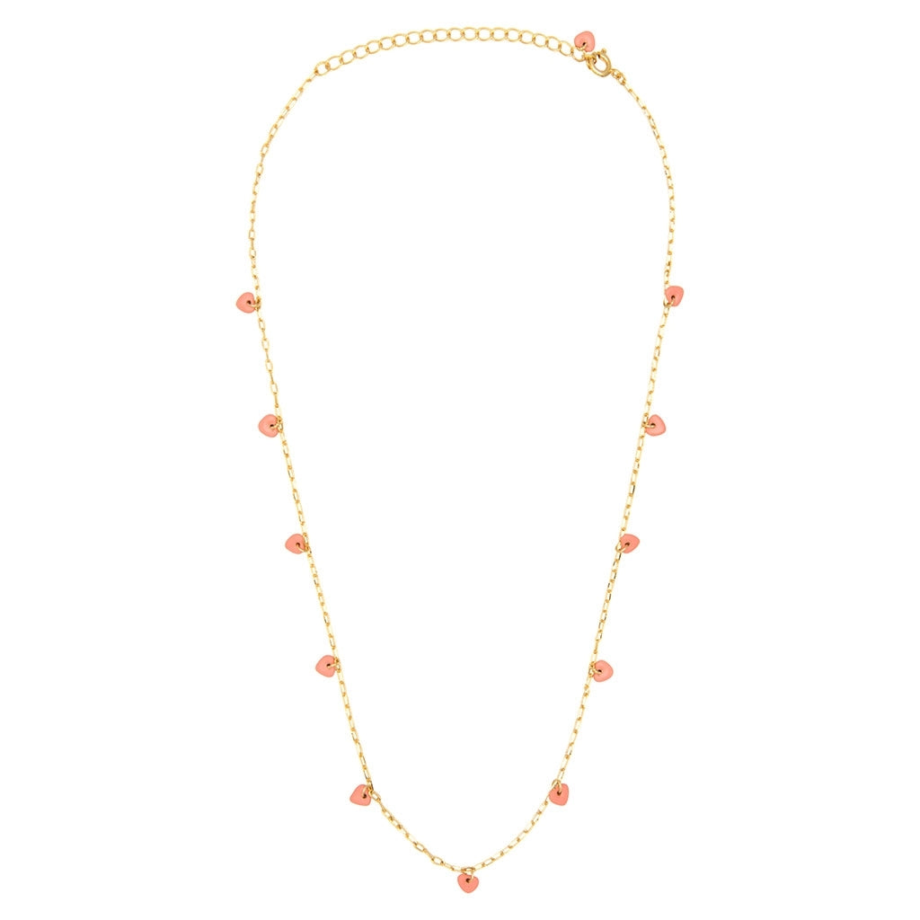 LULU Copenhagen Love U Halskæde forgyldt Necklaces Burnt Coral