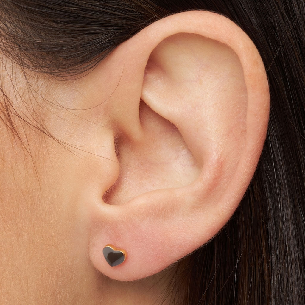 LULU Copenhagen Love U ørering 1 stk Ear stud, 1 pcs Cocoa Powder