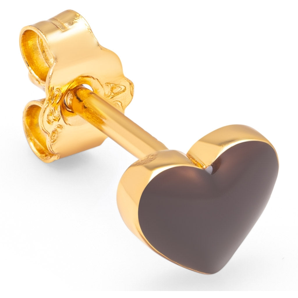 LULU Copenhagen Love U ørering 1 stk Ear stud, 1 pcs Cocoa Powder
