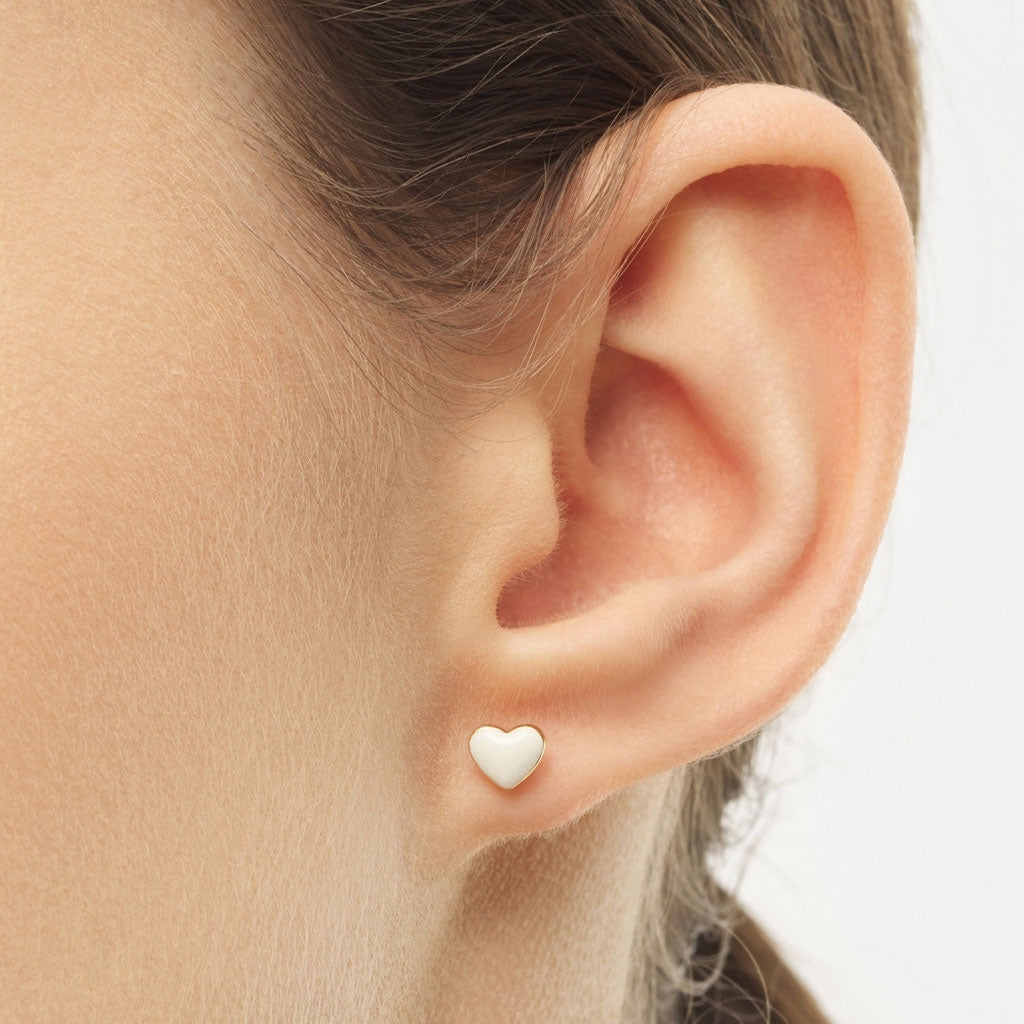 LULU Copenhagen Love U ørering 1 stk Ear stud, 1 pcs Coconut Milk