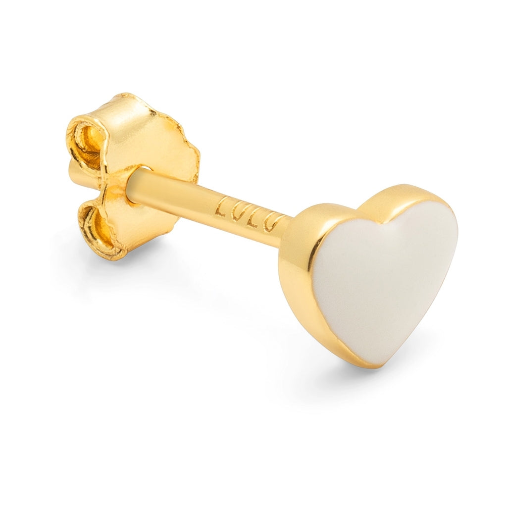 LULU Copenhagen Love U ørering 1 stk Ear stud, 1 pcs Coconut Milk