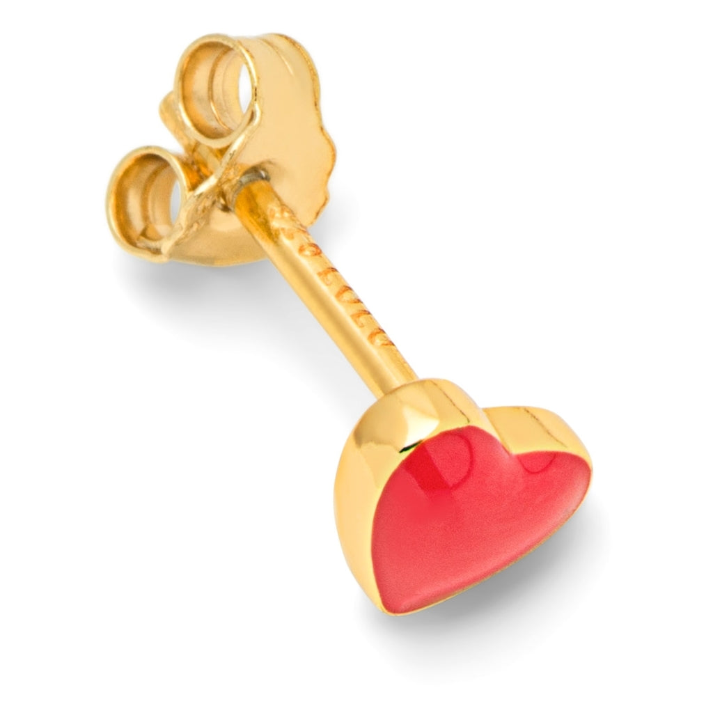 LULU Copenhagen Love U ørering 1 stk Ear stud, 1 pcs Hot Coral